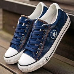 Denim Sneakers Men Vulcanize Shoes